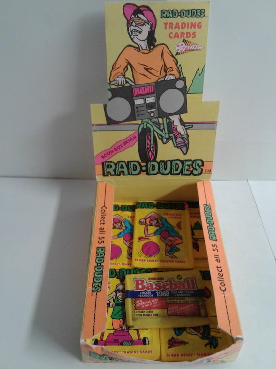 Vintage 1990 Pacific Rad Dudes Trading Cards 4 Wax Packs - Etsy