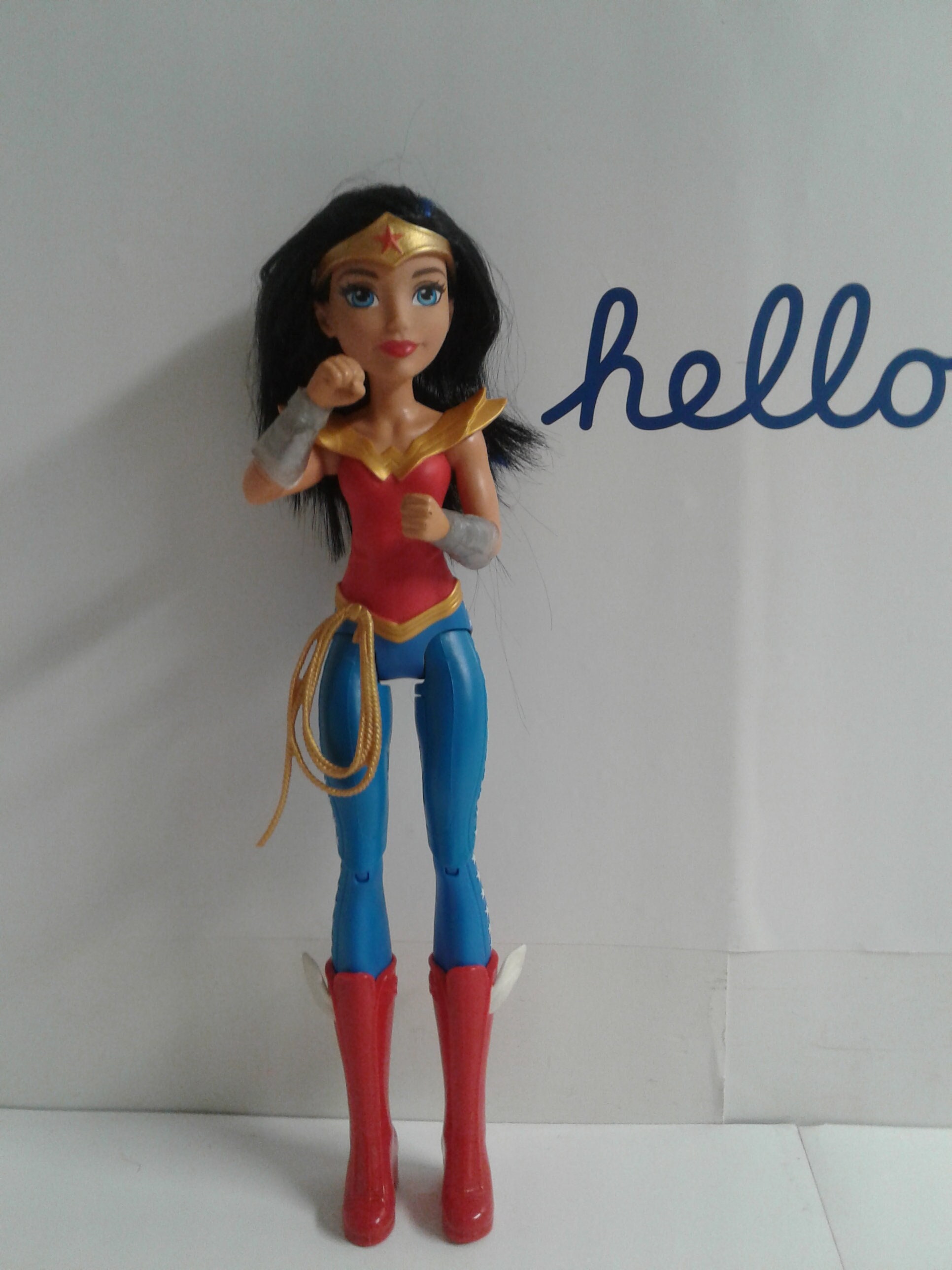 Dc Super Hero Girls Bambole Wonder Woman Wonder Woman Super Hero Girls Light Up Bracelets Sound Figure Doll 12" 