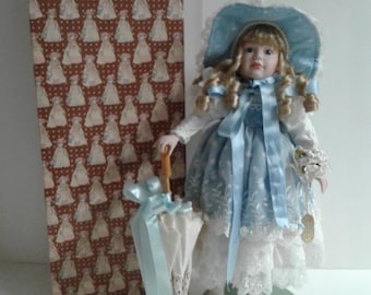 Muñecas coleccionables de porcelana vintage de 20" de Fine Horse