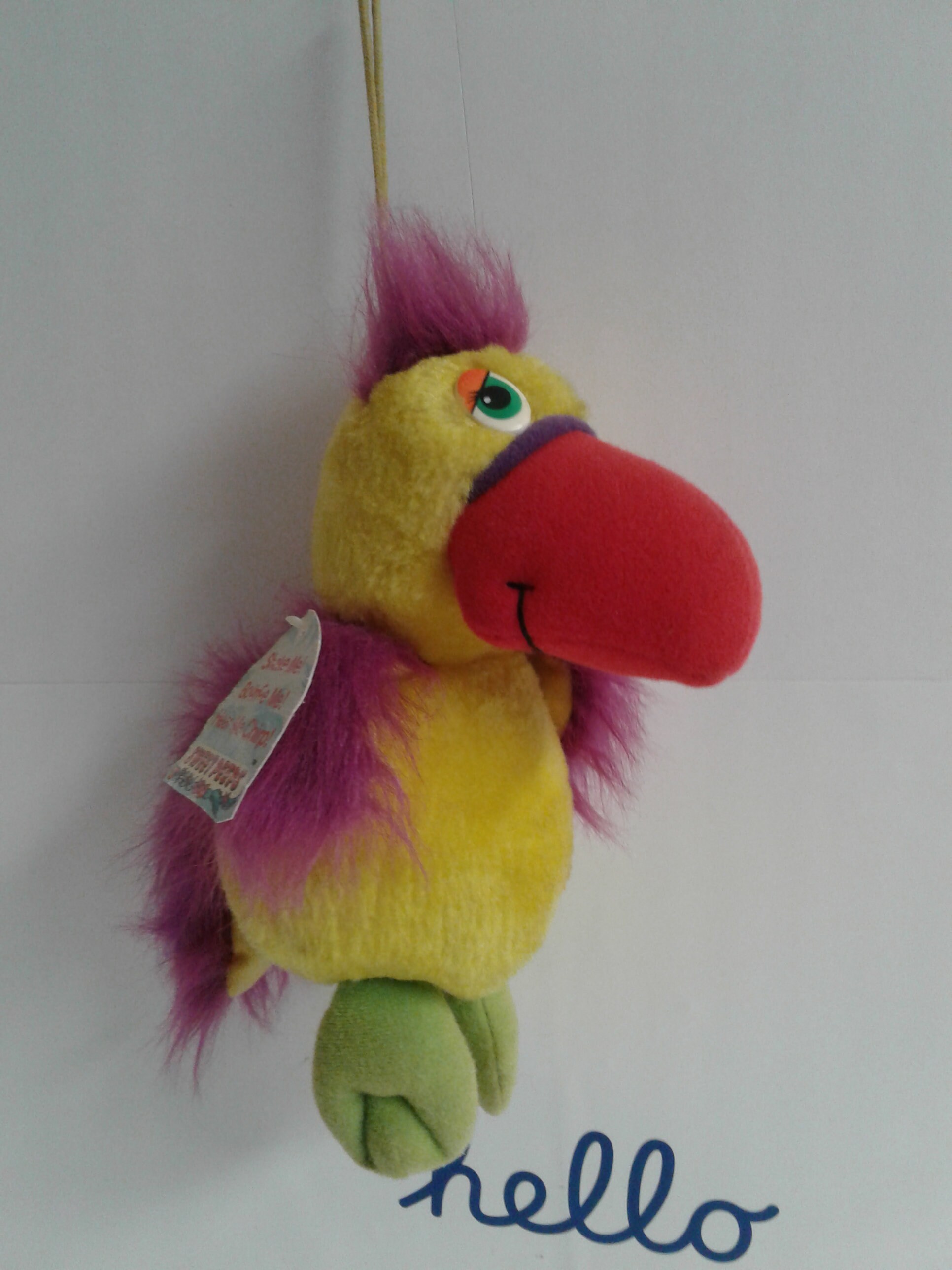 Vintage AmToy 1982 Sweet Peeps Parrot Stuffed Animal Plush Toy