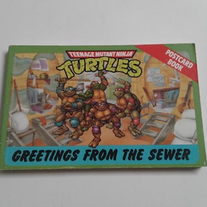 Livre de cartes postales TMNT Les salutations des égouts Teenage Mutant Ninja Turtles 1990