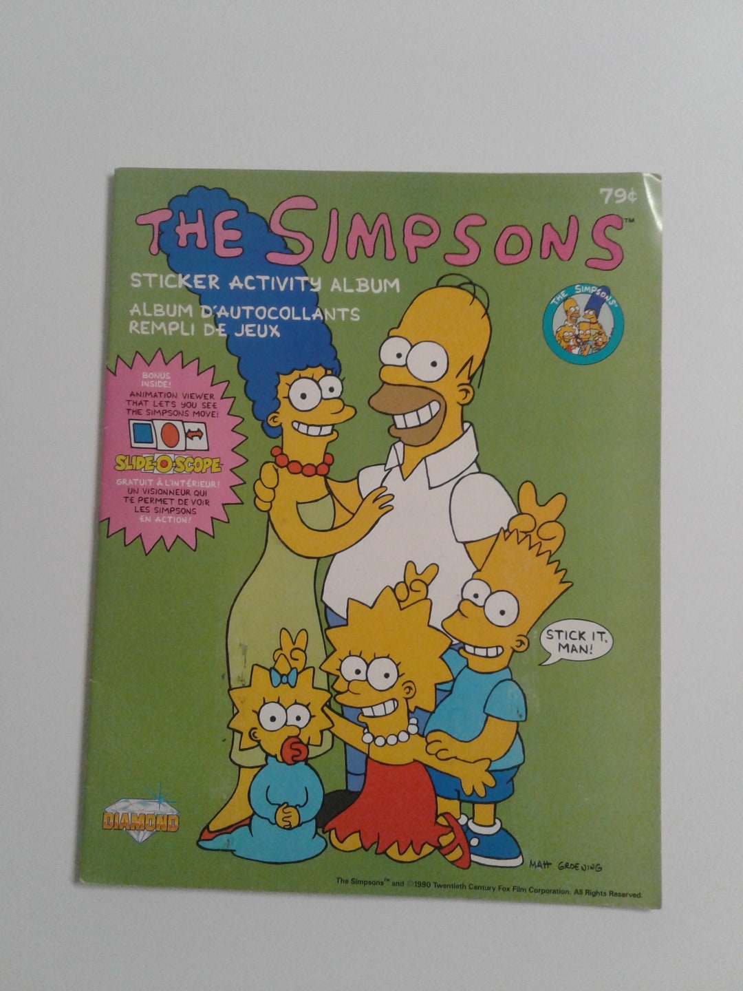 Vintage the Simpsons Sticker Activity Album Diamond Publishing 1990 Etsy