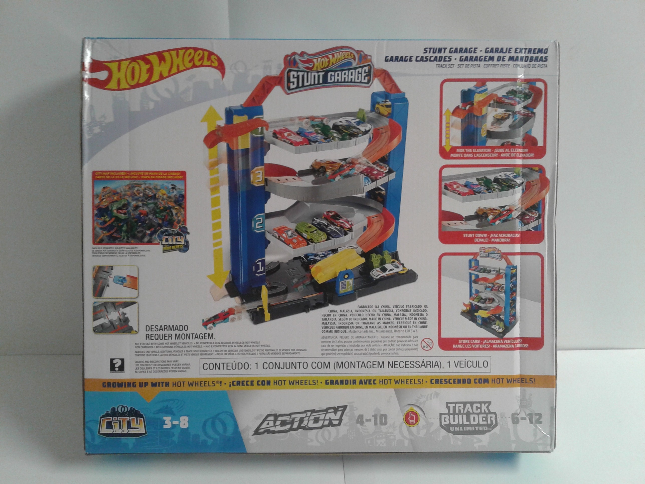 Hot Wheels STUNT GARAGE Track Set & Carrier Robo Beasts Mattel - Etsy