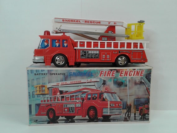 Vintage 1960s Snorkel Rescue Fire Truck Junior Product Japan 12