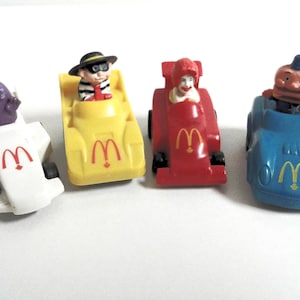 Turbo Macs, colección completa de 4 juguetes de la Cajita Feliz de McDonald's de 1988