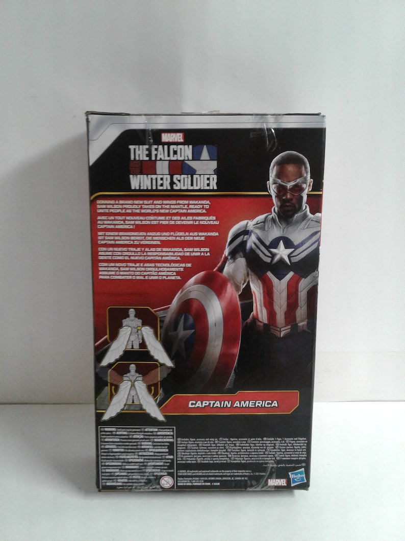 Figura de acción del Capitán América: El Halcón, Soldado del Invierno, serie Titan Hero de Hasbro Marvel imagen 6