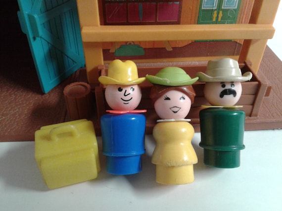 Fisher Price Little People Western Town #934 Play Set Vintage 1982  