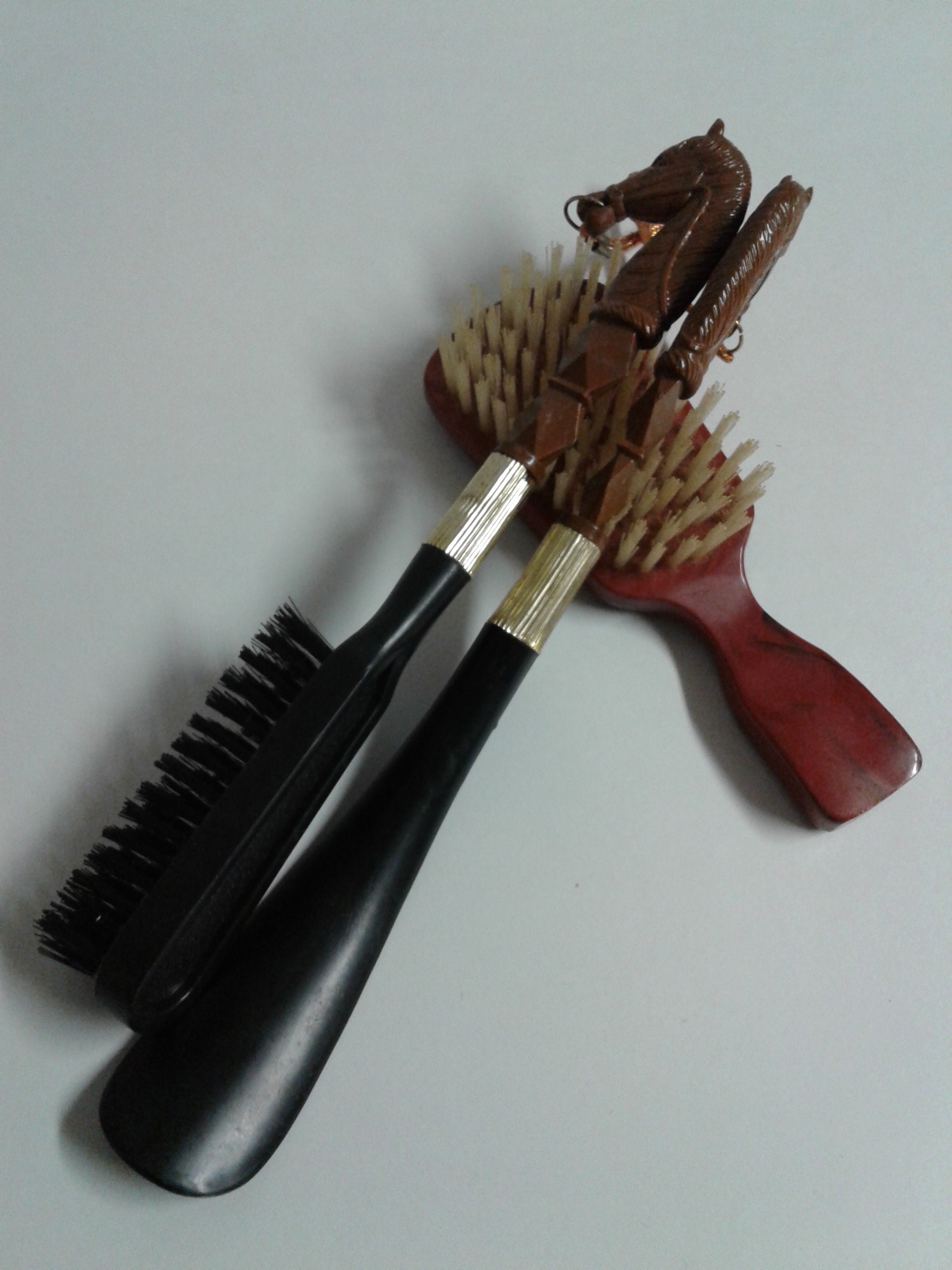 Vintage Horse Head Brush and Shoe Horn Set Bakelite Clothes Etsy