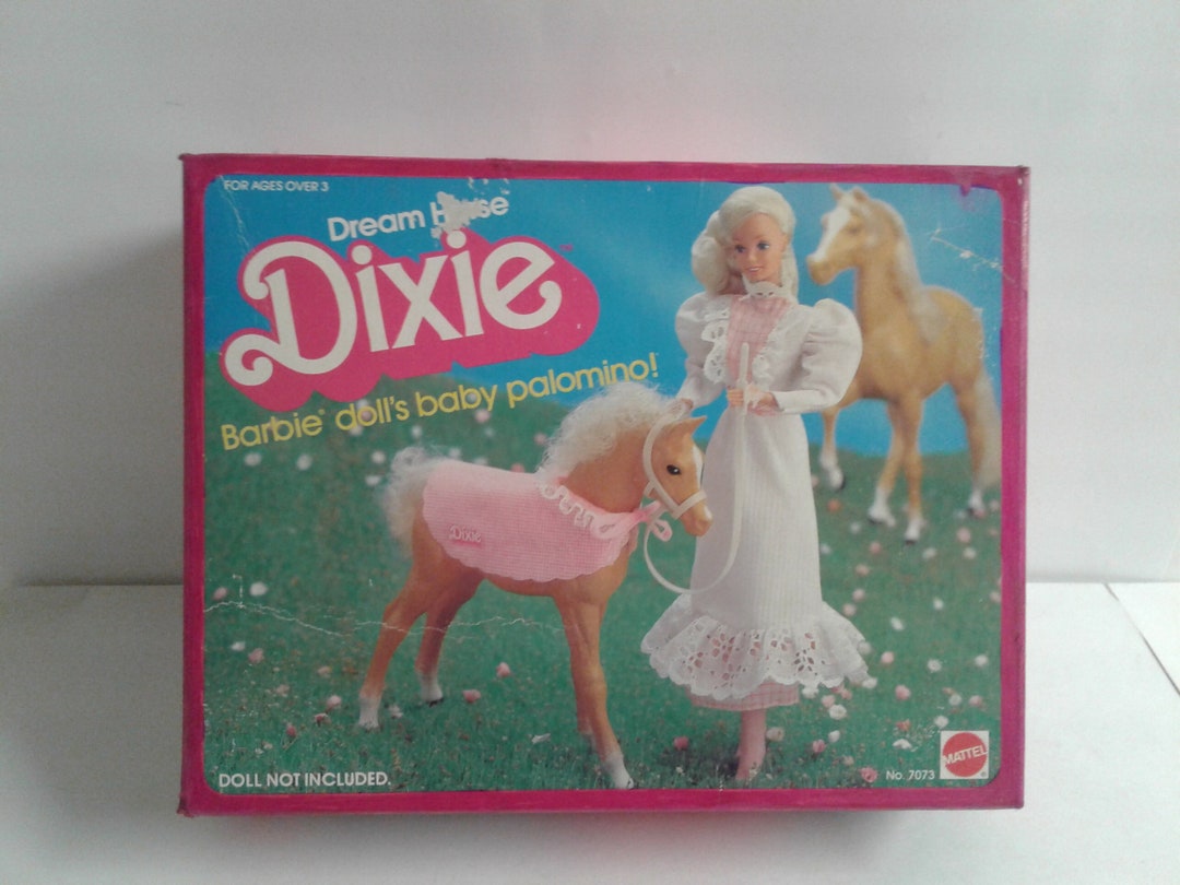 mattel-1983-dream-horse-dixie-barbie-doll-s-baby-palomino-7073-etsy