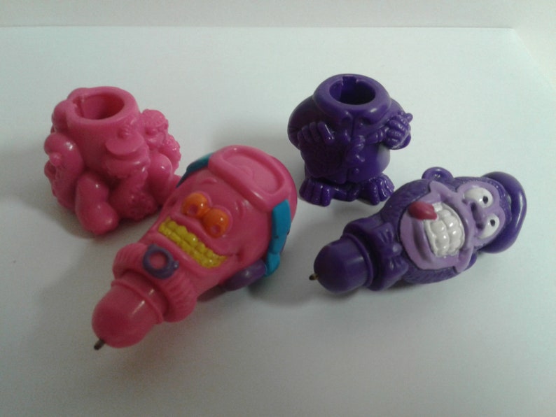 Pink Octopus /& Purple Boy PVC Figure Wendy/'s 1995 Animal-inks Ball Point Pens