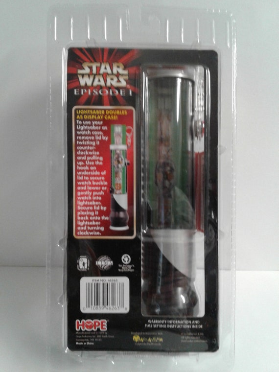 Star Wars C-3PO Watch/qui-gon Jinn LIGHTSABER Display Case 