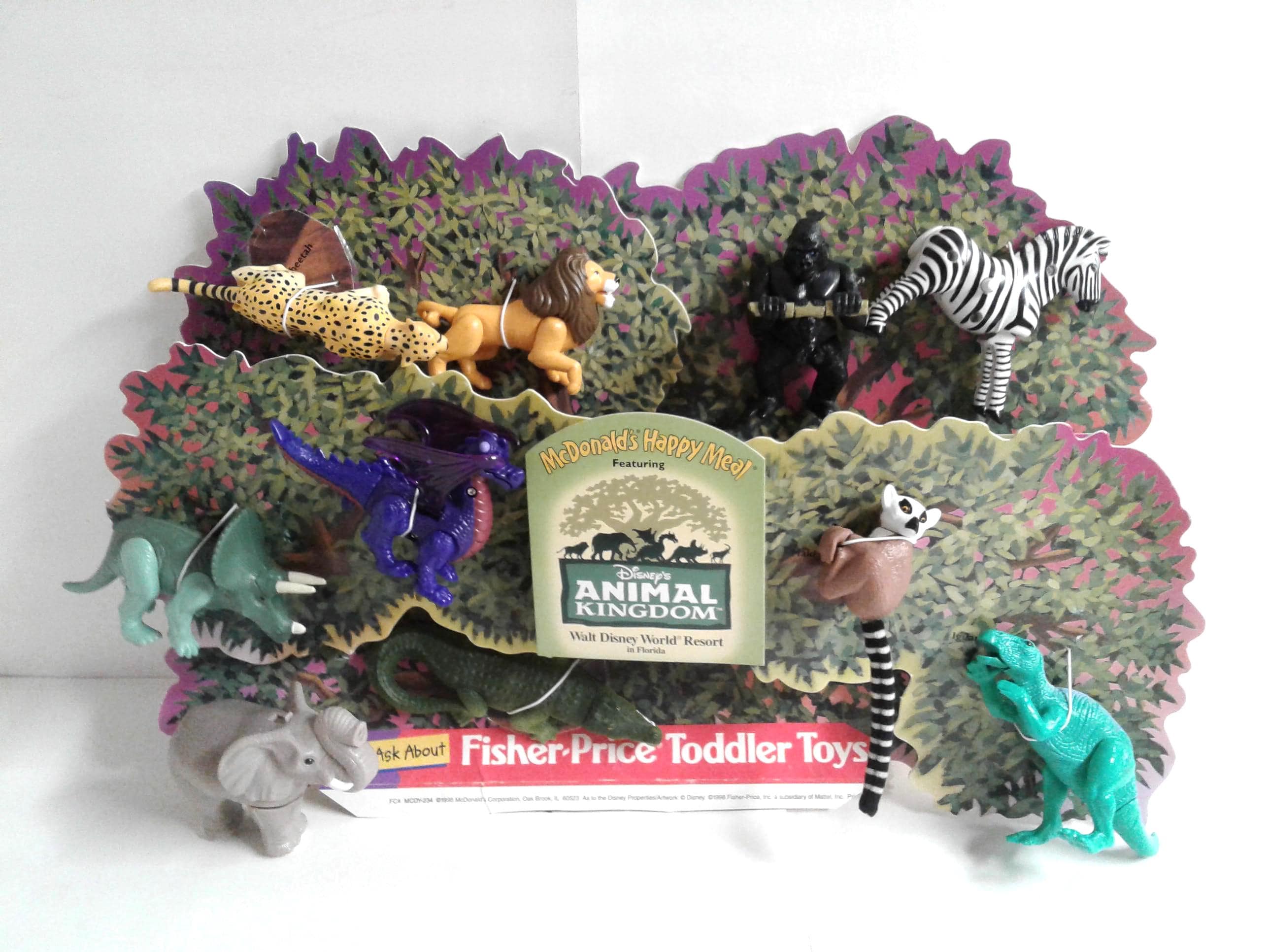 Disney World Animal Kingdom 置物 Disney Animal Kingdom Mcdonalds Happy Meal Toy 1998 Fisher Price