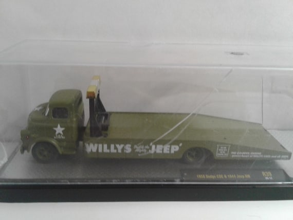 M2 Machines Chase Auto Haulers 1958 Dodge COE & 1944 Jeep MB 1:64