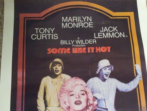 Vintage Some Like It Hot Marilyn Monroe Movie Poster Print -  Finland