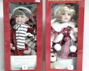 You Choose! Genuine Porcelain Doll, Century Collection Porcelain Dolls 16"