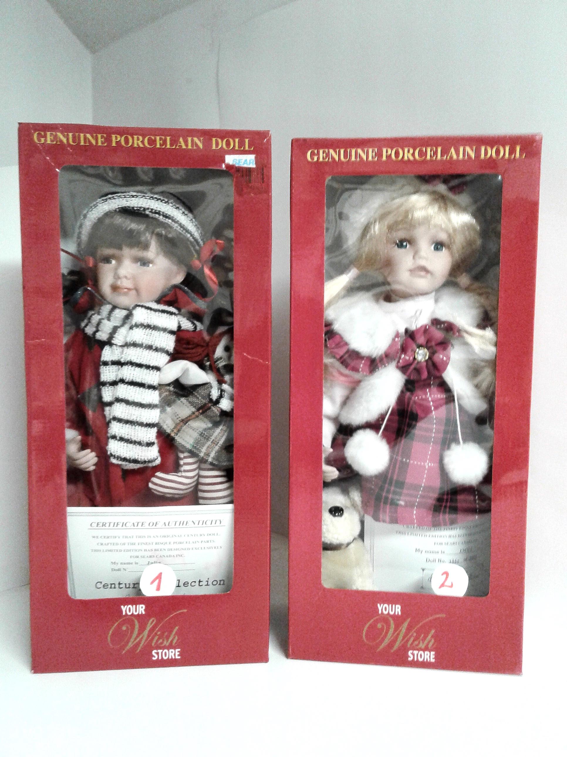 Poupee porcelaine 90 cm d'occasion - Collection