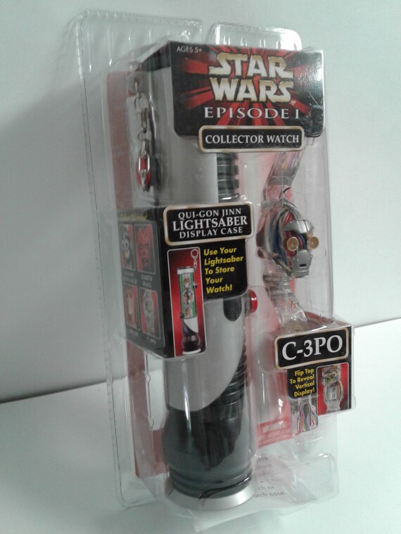 Star Wars - C-3PO Watch/Qui-Gon Jinn LIGHTSABER D… - image 1