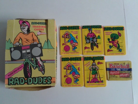 Vintage 1990 Pacific Rad Dudes Trading Cards 4 Wax Packs - Etsy