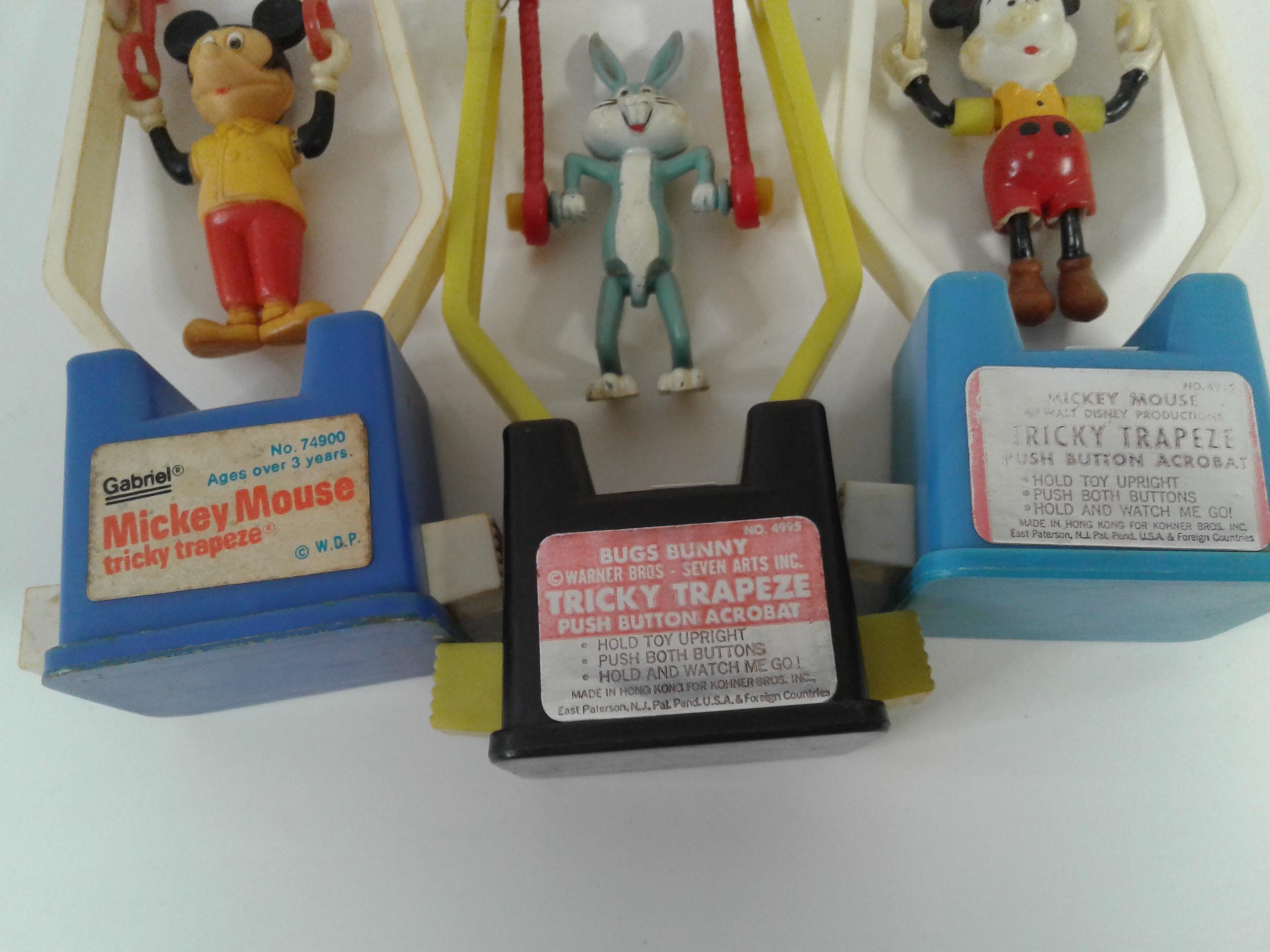 You Choose! Mickey Mouse OR Bugs Bunny Tricky Trapeze Push Button