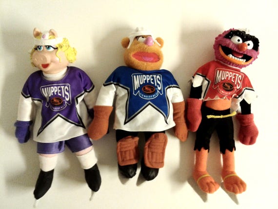 NHL All Stars Muppets Plush Toys: Miss Piggy, Fozzie, Animal