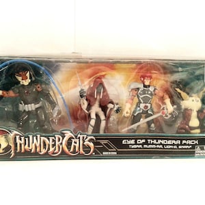 Bandai THUNDERCATS Eye Of Thundera, lot de 4 figurines : Tygra, Mumm-Ra, Lion-O, Snarf