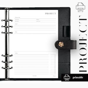 Inserti per planner di progetto A5: ricarica per planner stampabile (download digitale)