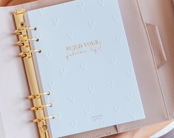 Dated A5 Weekly Planner Inserts: Gold Foil Cover, Choose Start Month