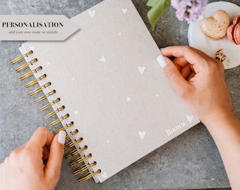 Personalized A5 Fabric Planner: Weekly, Monthly, Goal Tracker