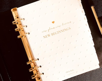 Dated A5 Agenda Refill |you DECIDE when to START | Weekly & Monthly Planner Inserts | Month on Two Pages | Dated Planner|