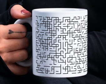 Square Bond Percolation 11oz Mug - Unique Math/Maths Design Gift
