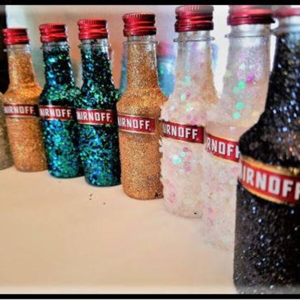 Glitter Bottle Alcohol Etsy