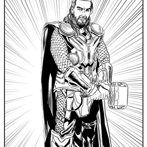 Personalisiertes Superheld Comic Cover Portrait Single B&W - be anyone!