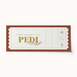 Custom Pedicure Ticket Voucher  •  Surprise Gift  •  BEST SELLER  •  Custom Gift Voucher  •  Editable PDF • Coupon