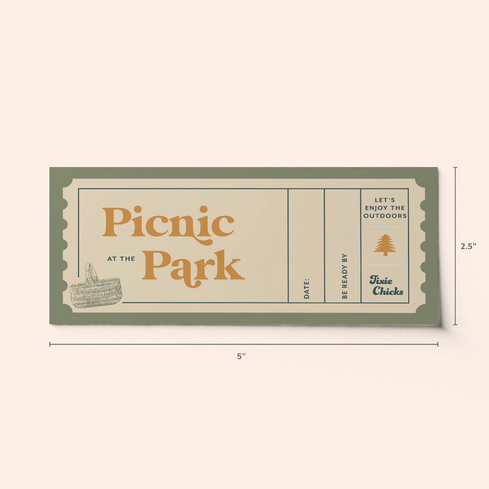 Custom Picnic Ticket Voucher Surprise Date Activity BEST Etsy Australia