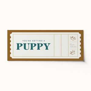 Custom Puppy/Dog Ticket Voucher  •  Surprise Gift  •  BEST SELLER  •  Custom Gift Voucher  •  Editable PDF • Coupon