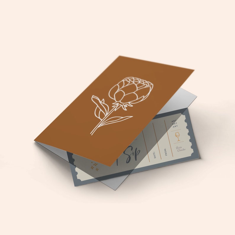 Custom Paint & Sip Ticket Voucher Surprise Activity BEST Etsy