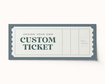 Custom Ticket Voucher: Surprise Gift, Editable PDF (Digital Download)