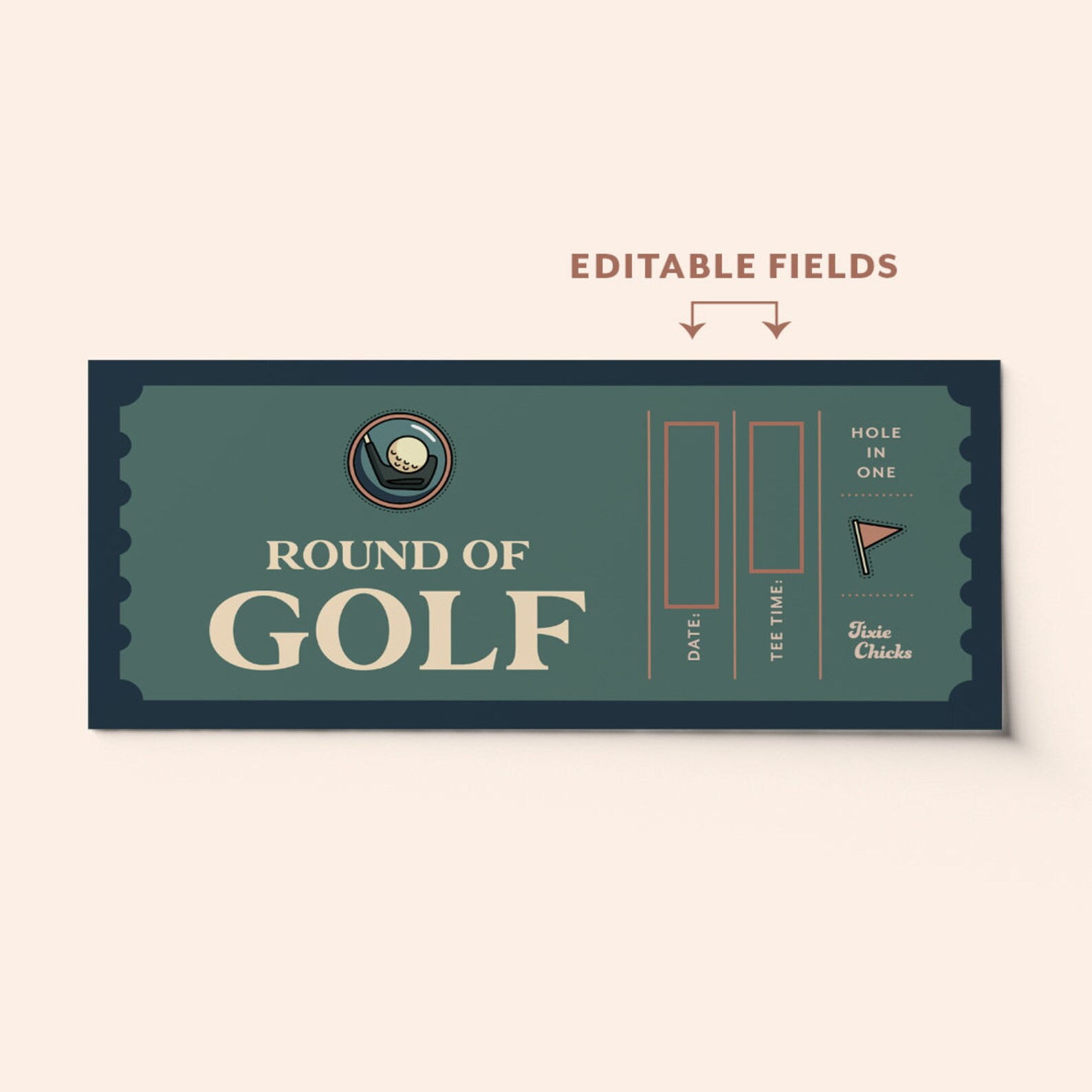 Custom Round of Golf Ticket Voucher Surprise Activity BEST Etsy UK