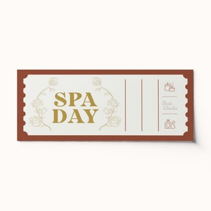 Bon de billet de spa personnalisé • Billet surprise • BEST SELLER • Bon cadeau personnalisé • PDF modifiable • Coupon