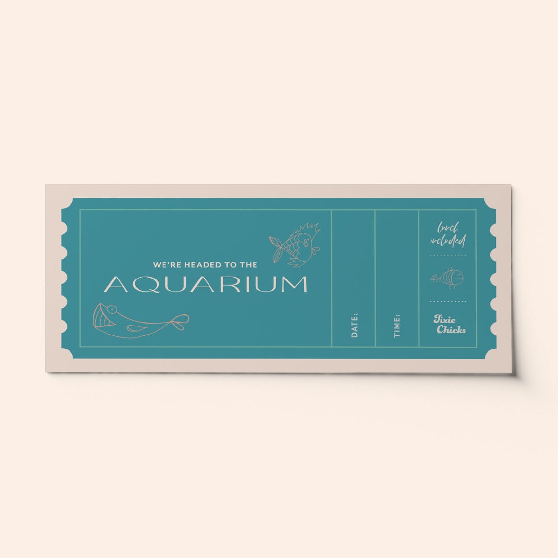 Custom Aquarium Ticket Voucher Surprise Trip Activity BEST Etsy