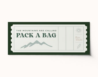 Custom Adventure Ticket Gift Voucher • Printable PDF