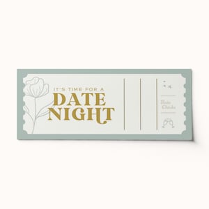 Custom Date Night Ticket Voucher  •  Surprise Activity  •  BEST SELLER  •  Custom Gift Voucher  •  Editable PDF • Coupon