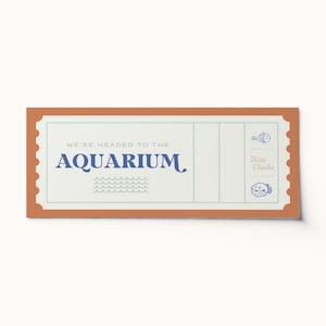 Custom Aquarium Ticket Voucher  •  Surprise Trip Activity  •  BEST SELLER  •  Custom Gift Voucher  •  Editable PDF • Coupon