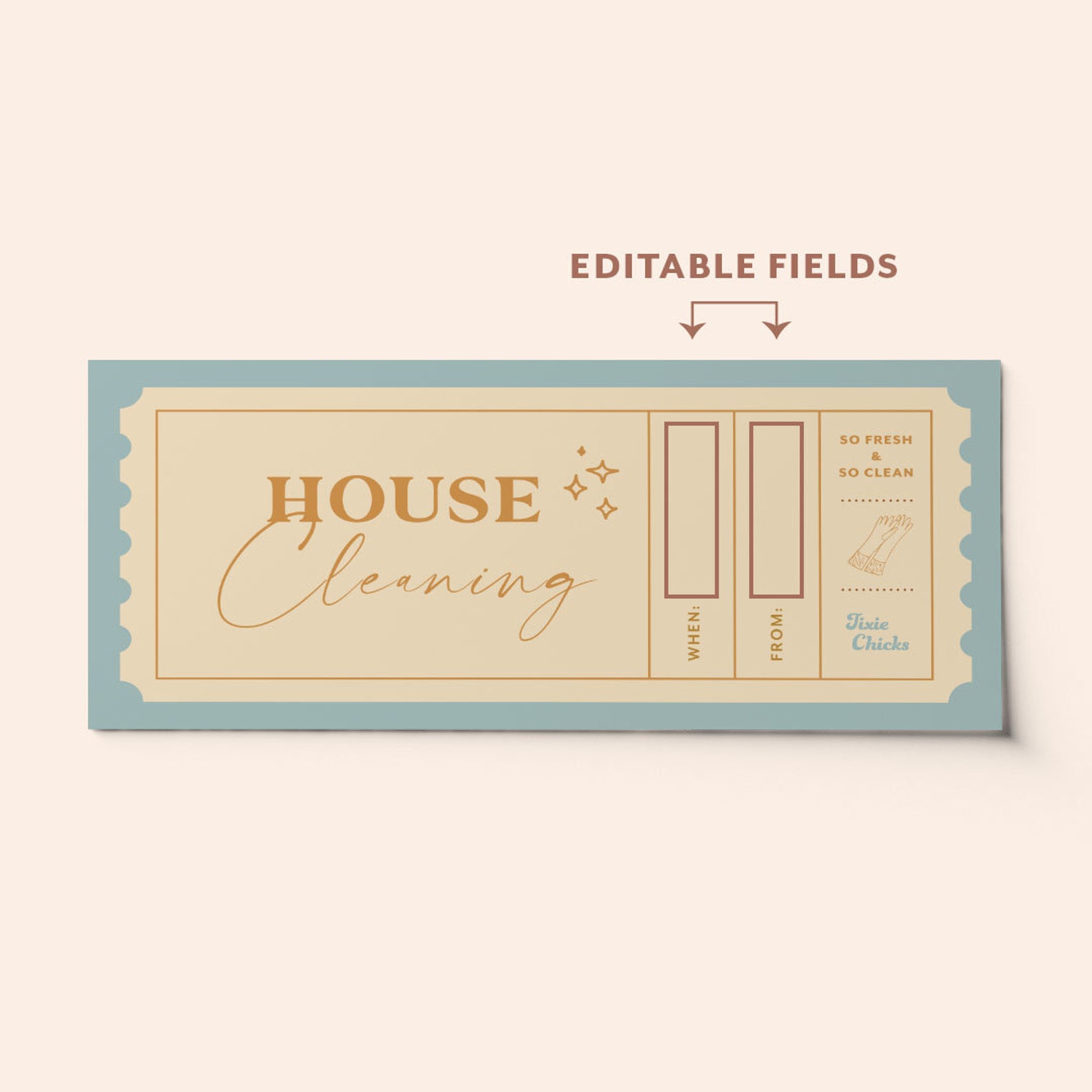 Custom House Cleaning Ticket Voucher Surprise Ticket BEST Etsy