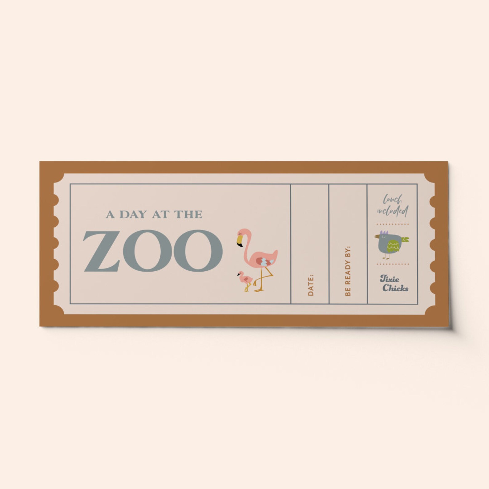 Custom Zoo Ticket Voucher Surprise Trip Activity BEST Etsy