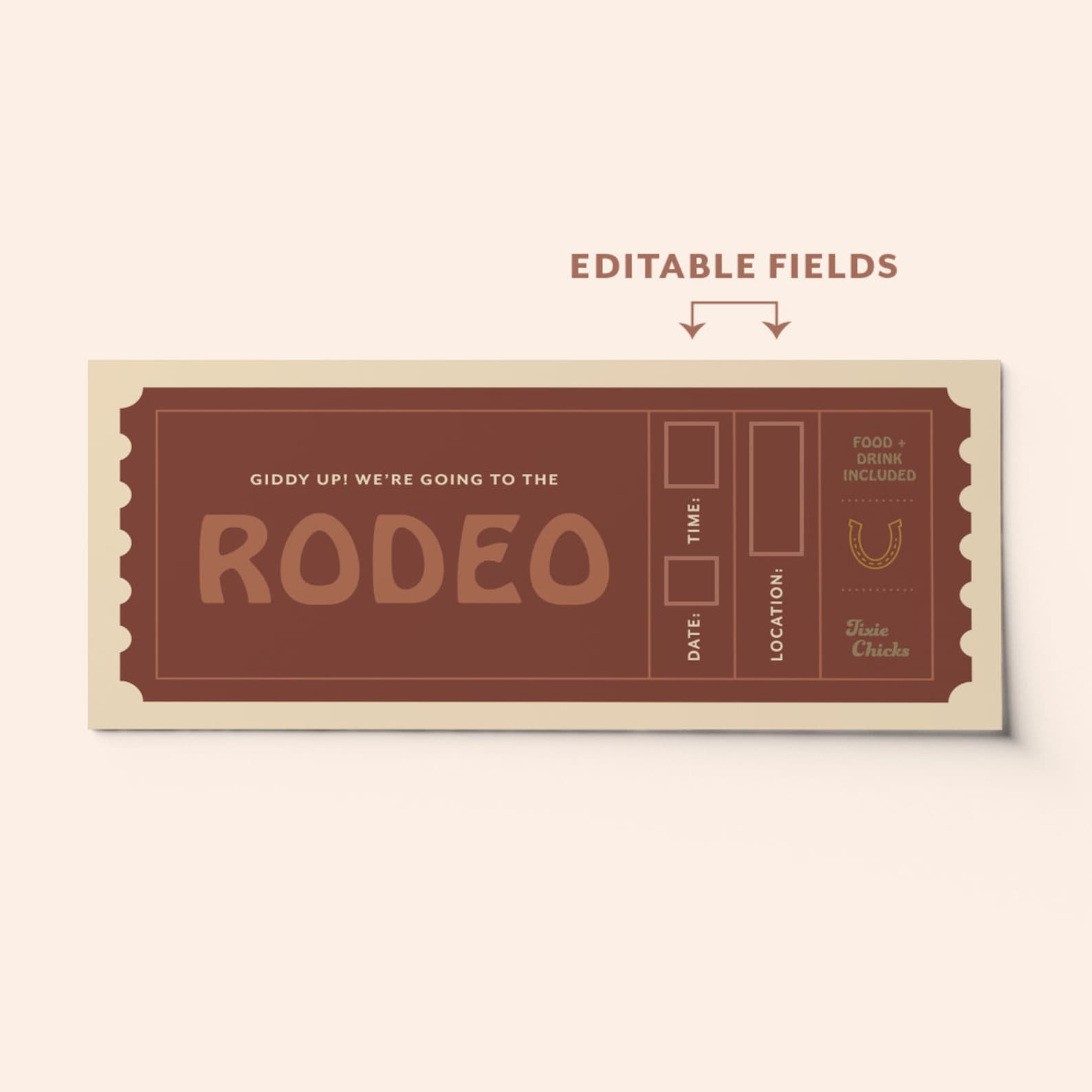 Custom Rodeo Ticket Voucher Surprise Activity BEST SELLER Etsy