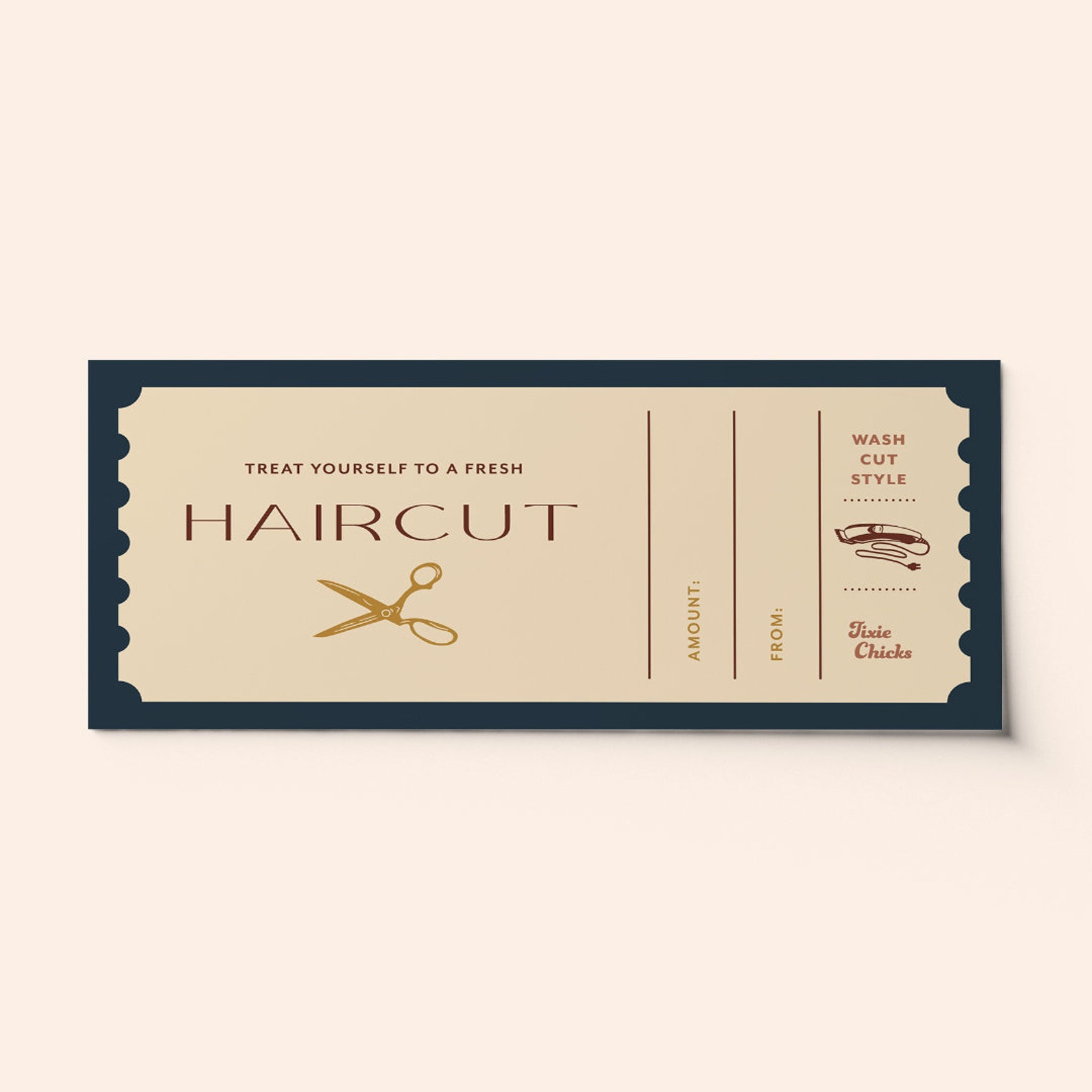 Custom Haircut Ticket Voucher Surprise Activity BEST Etsy