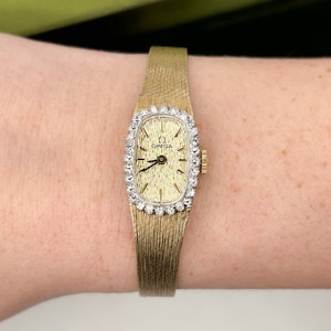 Vintage 14kt Yellow Gold Oval Omega Watch