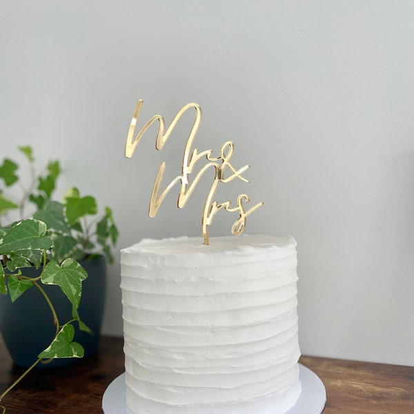 Mr & Mrs | Mr/Mrs/Mx | Acrylic Cake Topper | Wedding Cake Topper | Juniper