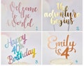 Any Message Personalised Custom Card Cake TopperWedding Cake Topper | Personalised Mr Mrs Name Topper